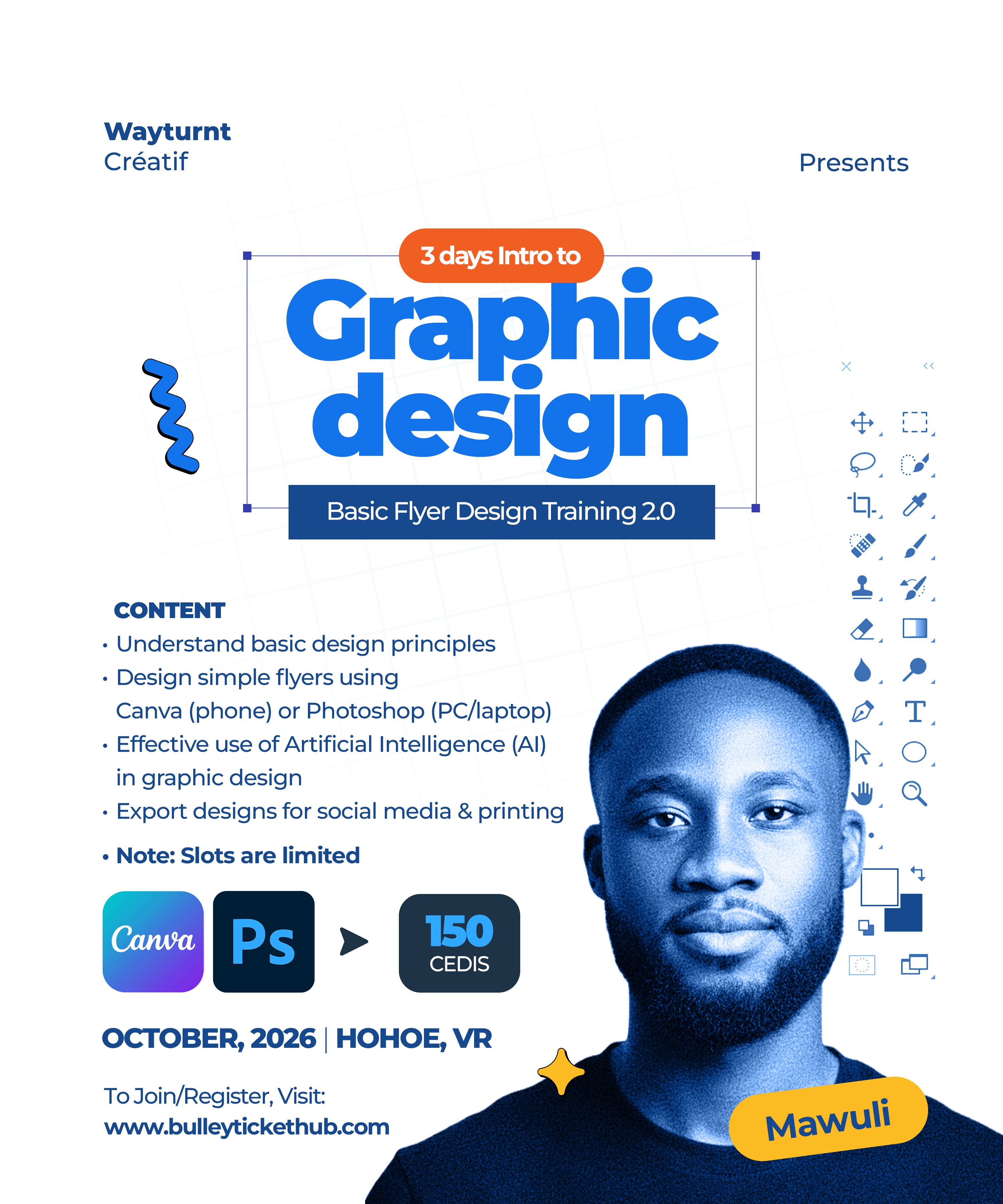 3 days Intro to Graphic design (Basic Flyer Design Training 2.0)